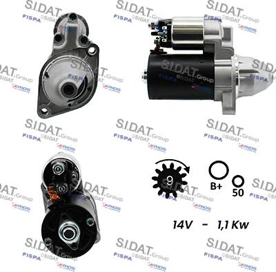 Sidat S12BH0148 - Стартер vvparts.bg