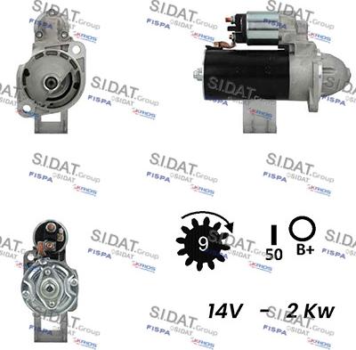 Sidat S12BH0156A2 - Стартер vvparts.bg