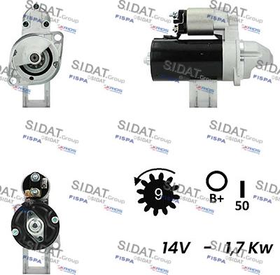 Sidat S12BH0104 - Стартер vvparts.bg