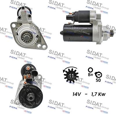 Sidat S12BH0117A2 - Стартер vvparts.bg