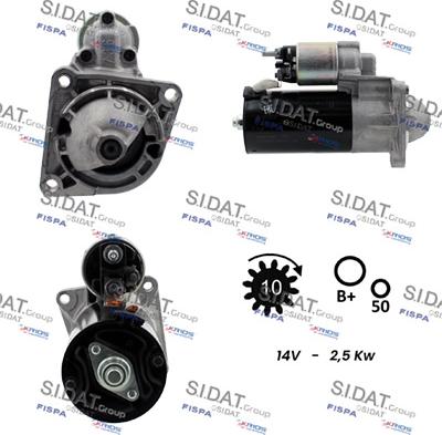 Sidat S12BH0184 - Стартер vvparts.bg