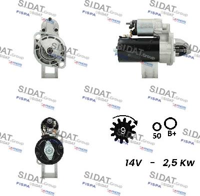 Sidat S12BH0186 - Стартер vvparts.bg