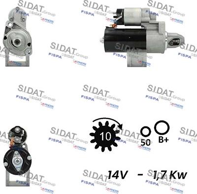 Sidat S12BH0188 - Стартер vvparts.bg