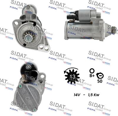 Sidat S12BH0861 - Стартер vvparts.bg