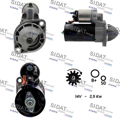 Sidat S12BH0888 - Стартер vvparts.bg