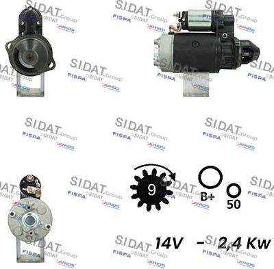 Sidat S12BH0354A2 - Стартер vvparts.bg