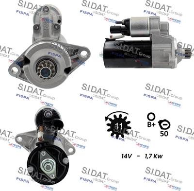 Sidat S12BH0350 - Стартер vvparts.bg