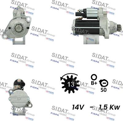 Sidat S12BH0351A2 - Стартер vvparts.bg