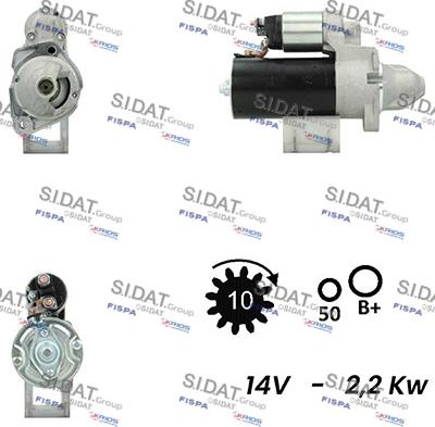 Sidat S12BH0358A2 - Стартер vvparts.bg