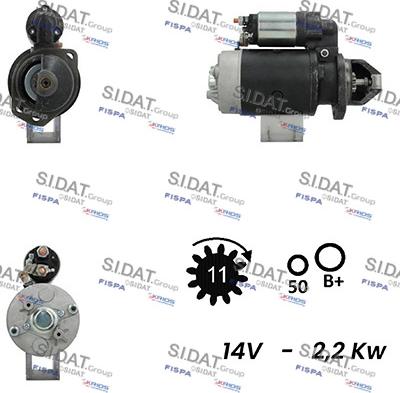 Sidat S12BH0361A2 - Стартер vvparts.bg