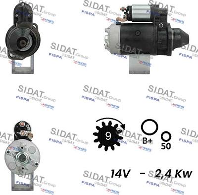 Sidat S12BH0305A2 - Стартер vvparts.bg