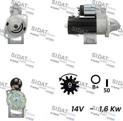 Sidat S12BH0384A2 - Стартер vvparts.bg