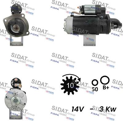 Sidat S12BH0386A2 - Стартер vvparts.bg