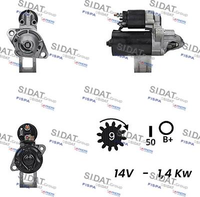 Sidat S12BH0339A2 - Стартер vvparts.bg