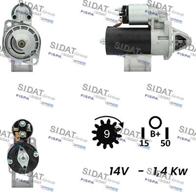 Sidat S12BH0338A2 - Стартер vvparts.bg