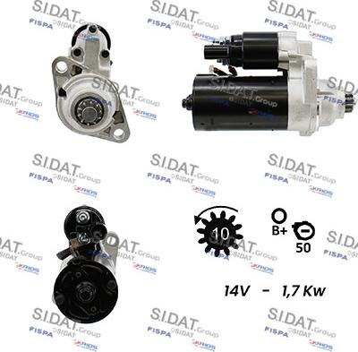 Sidat S12BH0249A2 - Стартер vvparts.bg