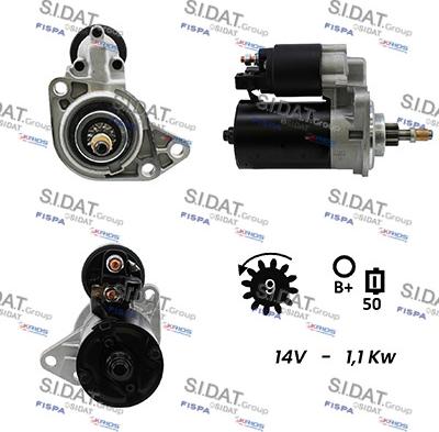 Sidat S12BH0244A2 - Стартер vvparts.bg