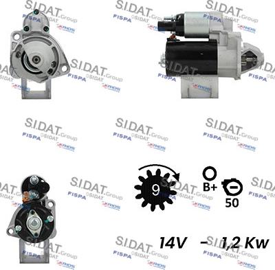 Sidat S12BH0248A2 - Стартер vvparts.bg