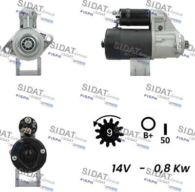 Sidat S12BH0242A2 - Стартер vvparts.bg