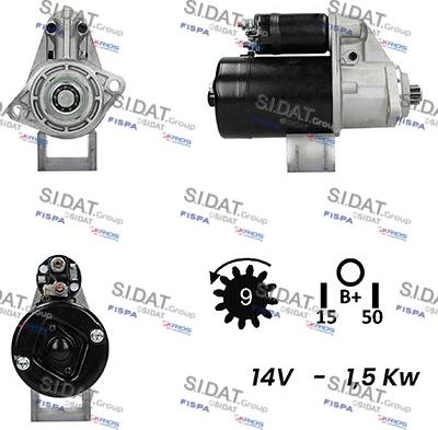 Sidat S12BH0258A2 - Стартер vvparts.bg