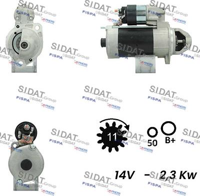 Sidat S12BH0266A2 - Стартер vvparts.bg