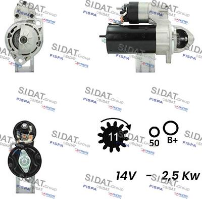 Sidat S12BH0268 - Стартер vvparts.bg