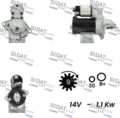 Sidat S12BH0206A2 - Стартер vvparts.bg