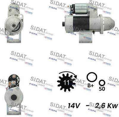 Sidat S12BH0288A2 - Стартер vvparts.bg