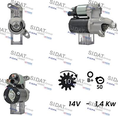 Sidat S12BH0232A2 - Стартер vvparts.bg