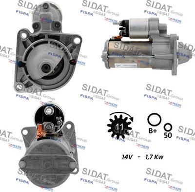 Sidat S12BH0796 - Стартер vvparts.bg