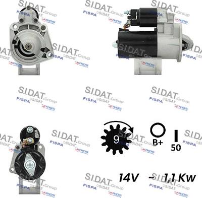 Sidat S12BH0740A2 - Стартер vvparts.bg