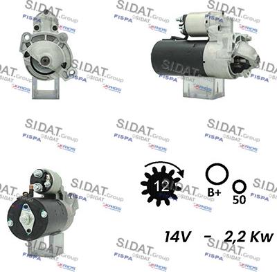 Sidat S12BH0743A2 - Стартер vvparts.bg