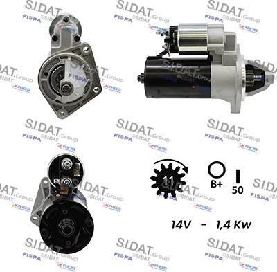 Sidat S12BH0757A2 - Стартер vvparts.bg