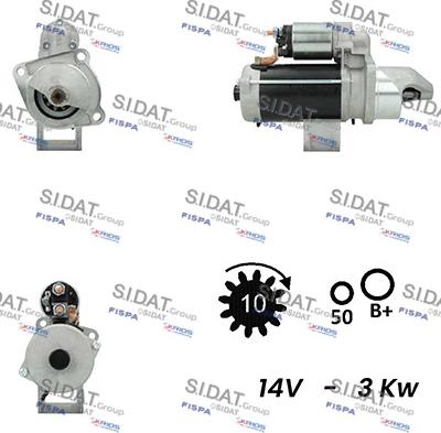 Sidat S12BH0704A2 - Стартер vvparts.bg