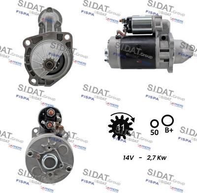 Sidat S12BH0730A2 - Стартер vvparts.bg