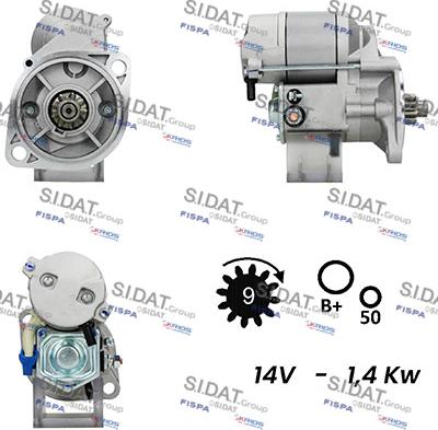 Sidat S12DE0404A2 - Стартер vvparts.bg