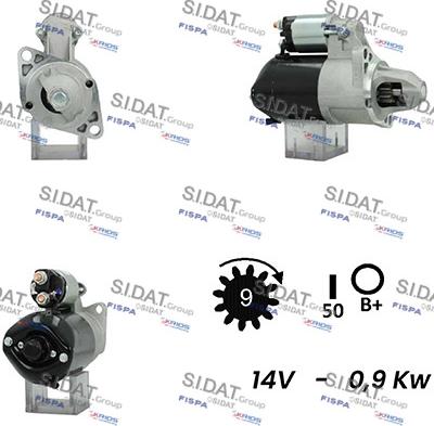 Sidat S12DE0582A2 - Стартер vvparts.bg