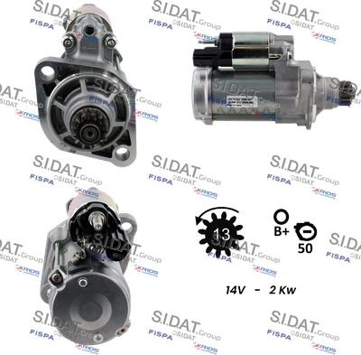 Sidat S12DE0633 - Стартер vvparts.bg