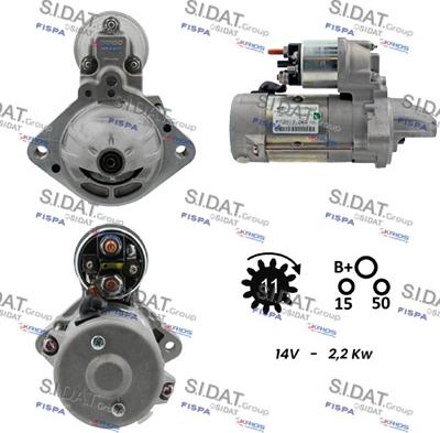 Sidat S12DE0057 - Стартер vvparts.bg