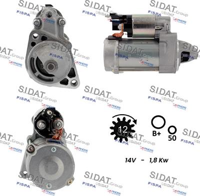 Sidat S12DE0869 - Стартер vvparts.bg