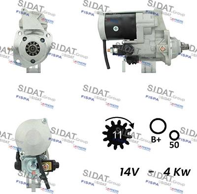 Sidat S12DE0374A2 - Стартер vvparts.bg