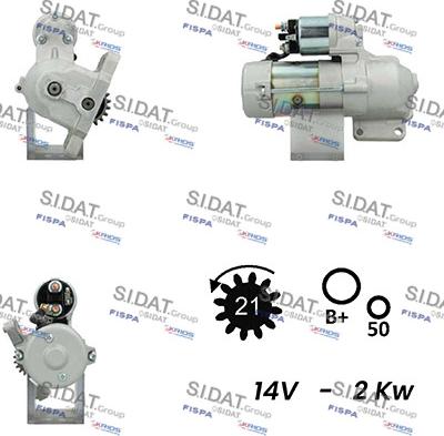 Sidat S12DE0741A2 - Стартер vvparts.bg