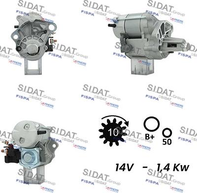 Sidat S12DE0750A2 - Стартер vvparts.bg