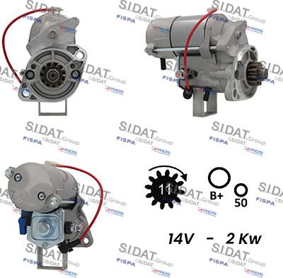 Sidat S12DE0728A2 - Стартер vvparts.bg