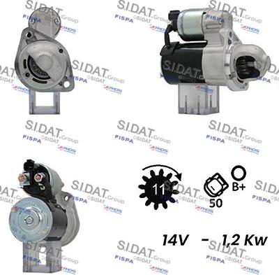 Sidat S12DR0558A2 - Стартер vvparts.bg