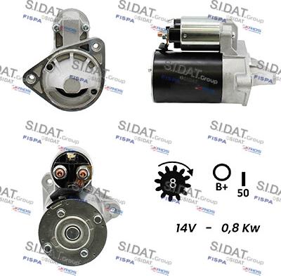 Sidat S12DR0092 - Стартер vvparts.bg