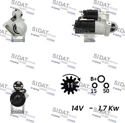 Sidat S12DR0306A2 - Стартер vvparts.bg