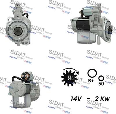 Sidat S12HT0510A2 - Стартер vvparts.bg