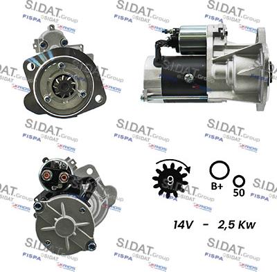 Sidat S12HT0190A2 - Стартер vvparts.bg