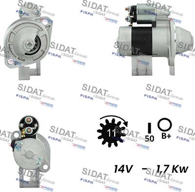 Sidat S12HT0105A2 - Стартер vvparts.bg